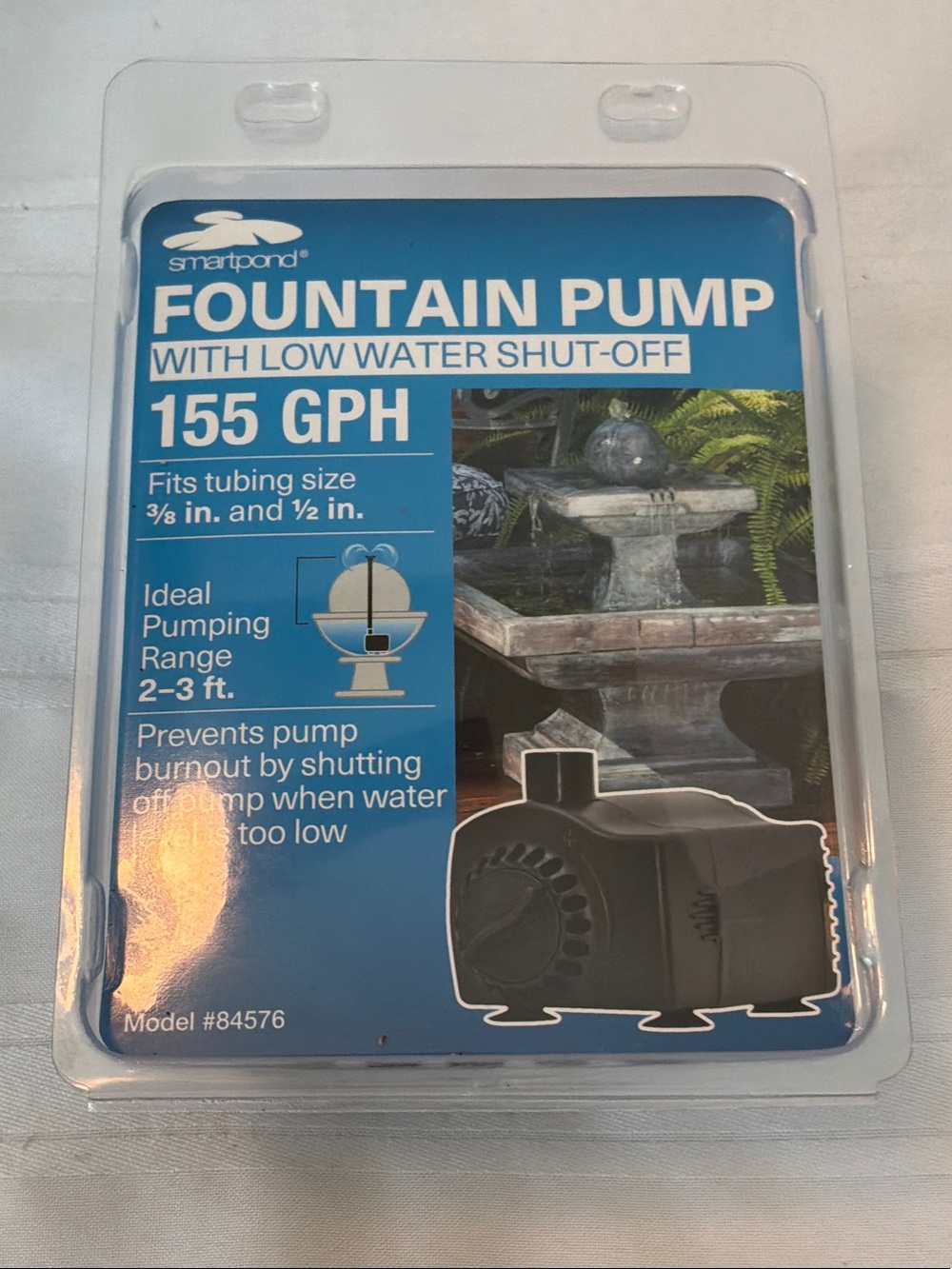 155 GPH Fountain Pump - Black